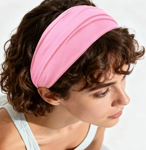 axy Haarband Yoga Stirnband Headband Hairband Wunderschön Damen Haarschmuck Sport Stirnbänder HB4 (Rosa, Extra breit)