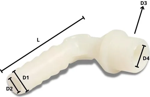 Schlauchverbinder Kunststoff Winkel Tülle x AG 3/4