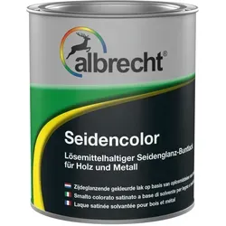 Albrecht Seidencolor Buntlack seidenglanz RAL 9001, creme - 750 ml - Hochwertiger seidenglänzender Buntlack für Holz und Metall, ideal für innen und außen. Mit hervorragender Deckkraft und hohe Glanzbeständigkeit, auch für Heizkörper geeignet.