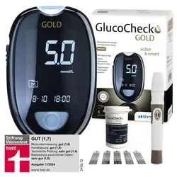 GlucoCheck GOLD Blutzuckermessgerät-Set