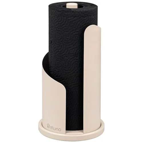 eluno Küchenrollenhalter aus Metall – Beige, 2-in-1 für Küchenrollen & Toilettenpapier