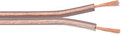 GOOBAY 67722 - Lautsprecherkabel 2x1.5 mm², 50 m transparent CCA