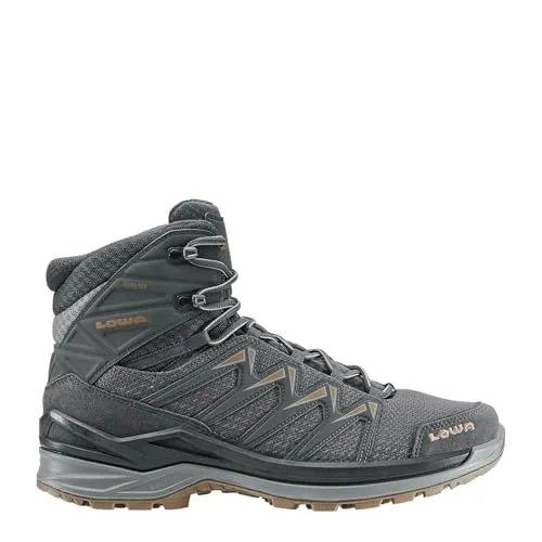 Lowa Innox PRO GTX MID Wanderschuhe grau Gr. 46.5 - Wanderschuhe mit GORE-TEX-Membran für atmungsaktiven Wetterschutz und rutschfester DynaPU-Zwischensohle für optimale Dämpfung und Stabilität.