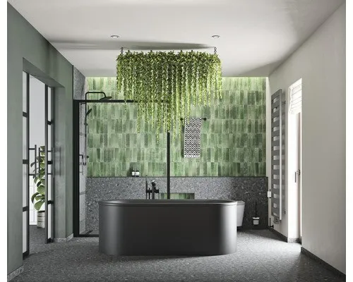 Metrofliese Lotus 6 x 24 cm grün glänzend in grün von Weitere