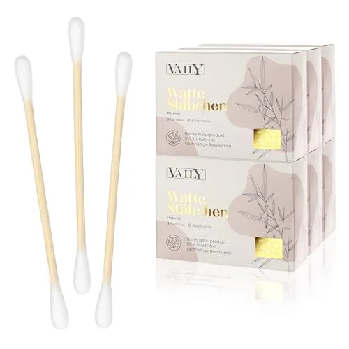 Vaily Bambus Wattestäbchen 1200er Pack von Vaily