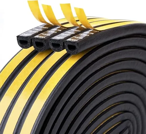 20M Dichtungsband für Türen Fenster, Türdichtung Selbstklebendes Fensterdichtung Anti-Kollision Gummi Schaum Siegel Streifen Schalldämmung Dichtungsband Selbstklebendes Schwarz