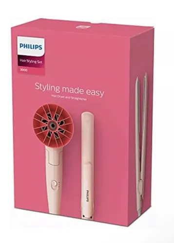 Philips 3000 Series Haarstyling-Set  1600W, Haartrockner + Haarglätter