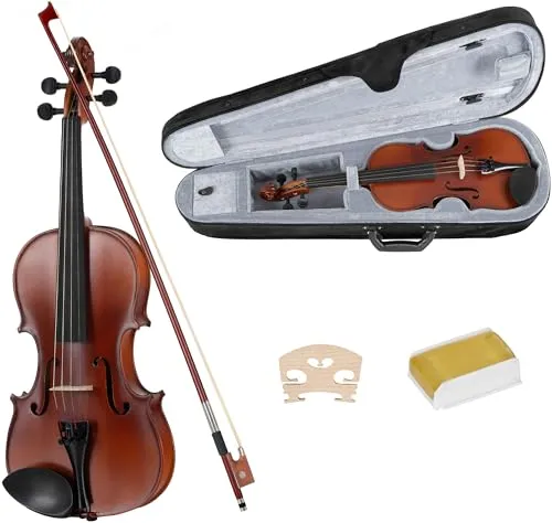 Classic Cantabile Student Violinenset 3/4 - Streichinstrumente: Perfekt für Anfänger, mit einer hochwertigen Decke aus massivem Fichtenholz und komplettem Zubehör für den direkten Einstieg in die Welt der Musik.