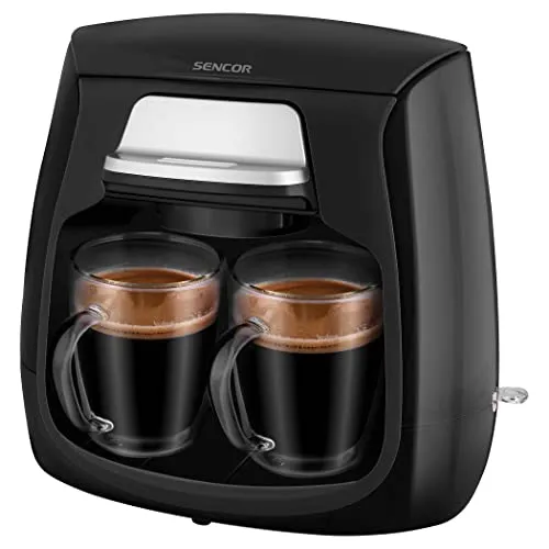 Sencor SCE 2100BK - Kaffeemaschine Schwarz, kompakte Bauweise und ideal für schnellen Kaffeegenuss