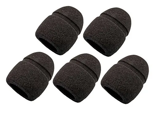 5er Set deetech WS-5b-R Mikrofon Windschutz/Popschutz, schwarz, mit Rezess