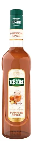 Mathieu Teisseire Pumpkin Spice Sirup, für Kaffee, Getränke, Erfrischungsgetränke, Cocktails und Desserts, 70cl Flasche
