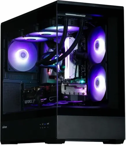 Zalman ATX Semi-Tower Gehäuse - PC-Gehäuse für Micro-ATX/Mini-ITX mit 3 x 120 mm LED A-RGB Lüftern und gehärtetem Glas für stylisches Design und optimale Kühlung.