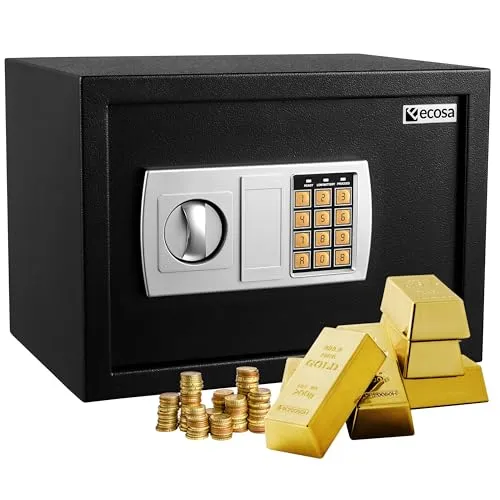 ecosa Möbeltresor EO-5060, Batteriebetrieben mit Alarm und automatischer Sperre