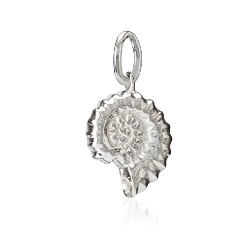 NKlaus Damen Kettenanhänger Muschel aus 925 Silber - Anhänger für Damen, exquisit gestalteter Muschel-Anhänger aus 925 Sterlingsilber, zeitlos und elegant, ideal für jeden Anlass.