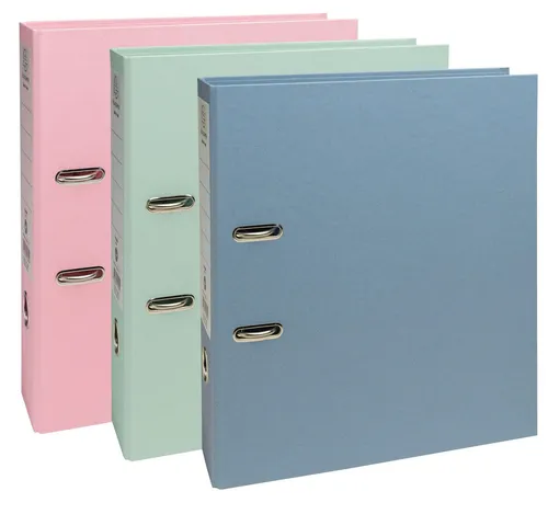 Exacompta 53239E 10x A4 Ordner Prem'Touch - Farben sortiert - Ordner für A4 Dokumente mit 80mm Rückenbreite, farbenfrohes Design der Kollektion AutentiK, ideal für Organisation und Stil im Büro.