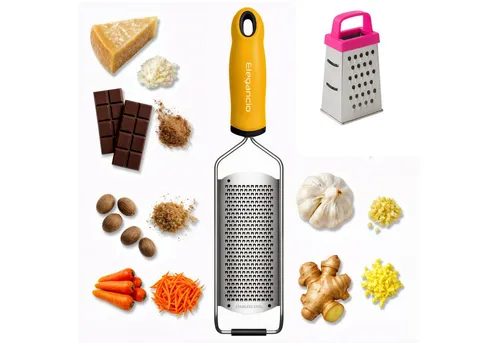 ELEGANCIO Küchenreibe Edelstahl Käsereibe Ingwerreibe Parmesanreibe feine Multireibe +GRATIS