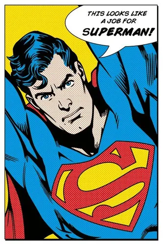 Poster SUPERMAN Pop Art - Looks Like A Job For ...  61x91,5cm NEU!! 57910 DC1/3