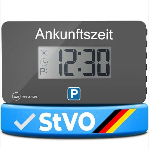 Parkwächter V1 - Automatische digitale Parkscheibe - Parkscheiben mit automatischer Ankunftszeiteinstellung, entspricht den gesetzlichen Vorgaben und schützt Ihre Privatsphäre durch Deaktivierung des Displays.