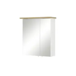 Spiegelschrank Pelipal Cesa I 65 cm - Hochglanz mit LED - Badezimmerspiegel mit 2 Türen und IP 44, ideal für moderne Badezimmer und sorgt für stilvolle Beleuchtung.
