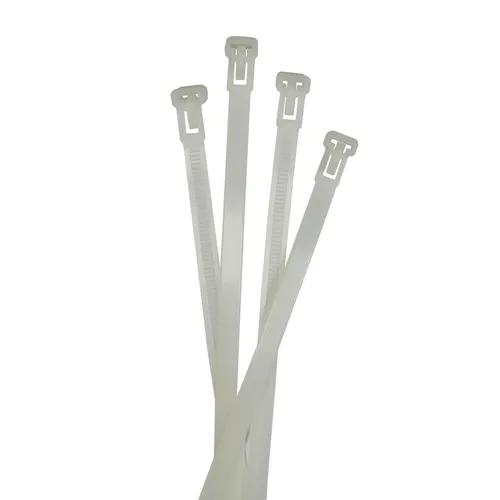 100x Kabelbinder Wiederverwendbar 150 x 7,6mm Weiß Natur 22kg PA6.6 Polyamid Ind