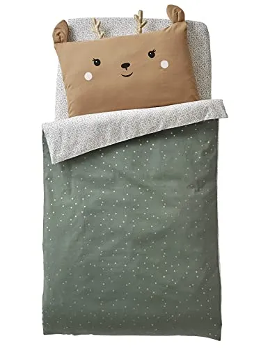 VERTBAUDET Baby-Bettbezug Green Forest, grün, 100 x 120 cm