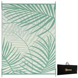 Outsunny Wendeteppich für den Außenbereich - Teppich für Camping und Terrasse, wasserabweisend und mit Tragetasche für einfachen Transport. Zweiseitiges Design für einen schnellen Lookwechsel und schützt vor Ausbleichen.