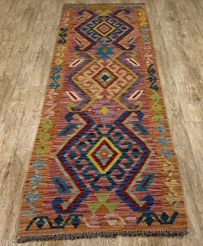 Rug Studios Teppich KELIM ORIGINAL HANDGEARBEITET, Rechteckig, Höhe: 5 mm, Handgefertigt, 70 x 209 cm, Multi