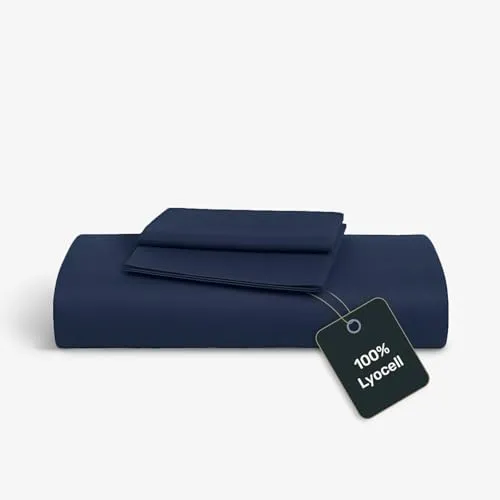 Produktbild twenty:three Lyocell Bettwäsche Midnight Blue (200x220 + 2x 40x80)