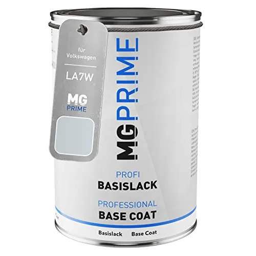 MG PRIME Autolack Dose spritzfertig für Volkswagen VW LA7W / A7W / 8E Reflexsilber Metallic/Brillant Silber Basislack 1,0 Liter 1000ml