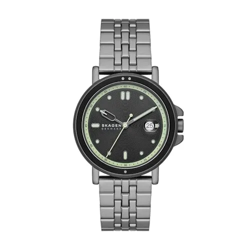 Skagen Watch SKW6922 - Elegante Herrenarmbanduhr mit 40mm Edelstahlgehäuse, grauem Zifferblatt und wasserdicht bis 50 m – ideal für Schwimmen und Alltag.