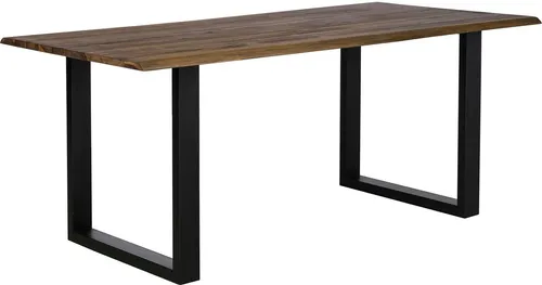 Esstisch SALESFEVER, braun mit Baumkante