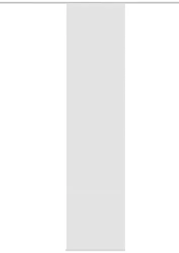 HOME WOHNIDEEN Schiebegardine ROM 2er-Set - Schiebegardinen in BambusOptik, halbtransparent und 100% Polyester, ideal für stilvolle Fensterdekoration in grau, Maße: 2x 260x60 cm.