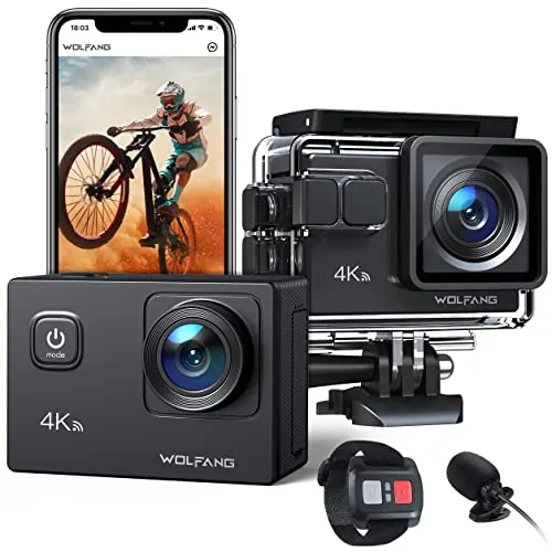 WOLFANG Action Cam GA100 – 4K, 20MP, wasserdicht bis 40m