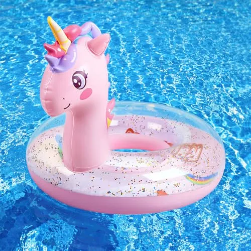Produktbild HeySplash Aufblasbarer Einhorn Schwimmring für Kleinkinder, 21,6 Zoll