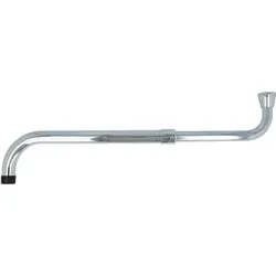tecuro S-Auslauf - Ausziehbar 350-600 mm, verchromt - Sanitärinstallation mit ausziehbarem S-Auslauf von 350 bis 600 mm, ideal für Wandarmaturen. Hochwertiges Messing verchromt, schwere Ausführung und inklusive Dichtung für optimale Passgenauigkeit.