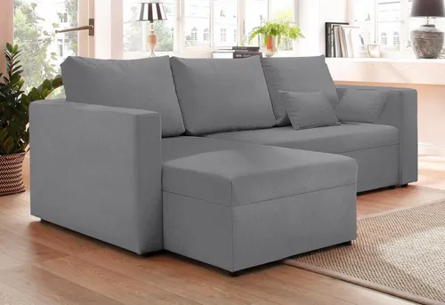 Home affaire Ecksofa Pur L-Form, wahlweise mit Bettfunktion