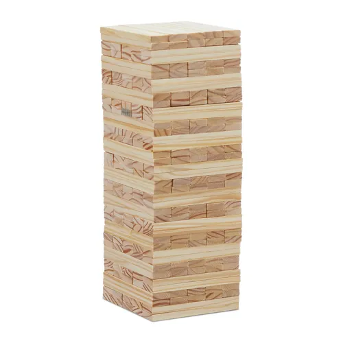 Wackelturm Stapelturm Holzspielzeug Bauklötze 200 Teile Kiefernholz Stapelspiel