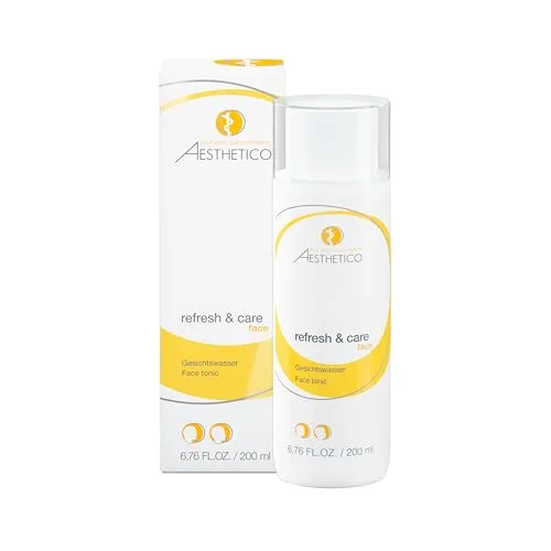 AESTHETICO refresh & care, 200 ml - Reinigungsfinish und Gesichtswasser für alle Hauttypen, kühlend und beruhigend, stärkt den Säureschutzmantel, feuchtigkeitsspendend, ideal als mildes Aftershave
