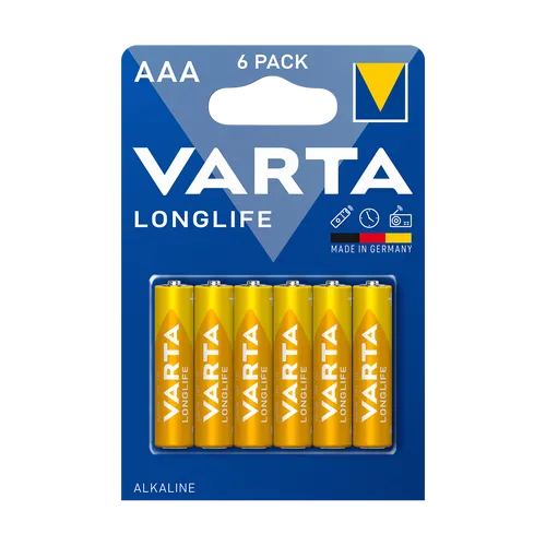 Bateria alkaliczna VARTA LR03 LONGLIFE 6szt./bl. Varta 4008496525119
