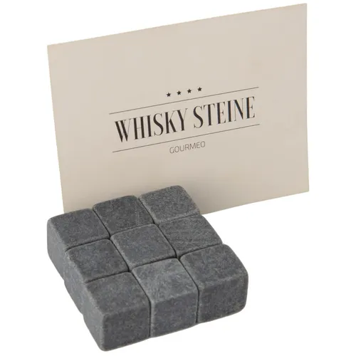 Whisky Steine 9 Stück - aus natürlichen Basalt -Wiederverwendbare Eiswür