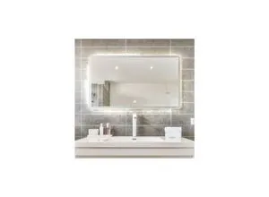HOME DELUXE LED-Spiegel NOLA - Rechteckig 90 x 70 cm - Badspiegel mit 3 Lichtfarben und Antibeschlagssystem für klare Sicht. Perfekt für eine individuelle Atmosphäre im Badezimmer.
