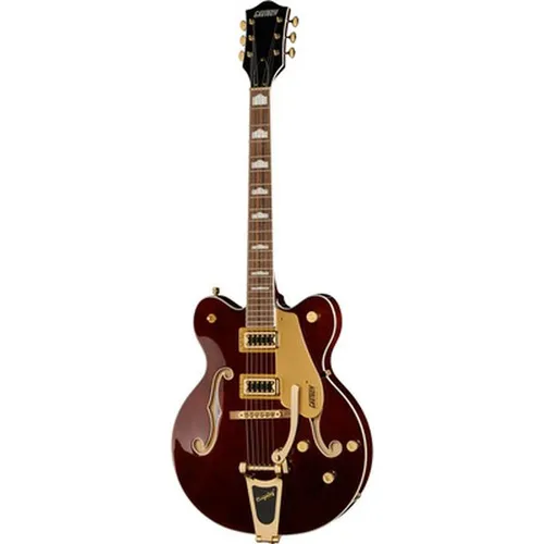 Gretsch G5422TG Electromatic WS - Classic Hollow Body E-Gitarre - E-Gitarre mit Bigsby und Gold Hardware in Walnut Stain; ideal für vielseitige Musikstile und beeindruckenden Klang.