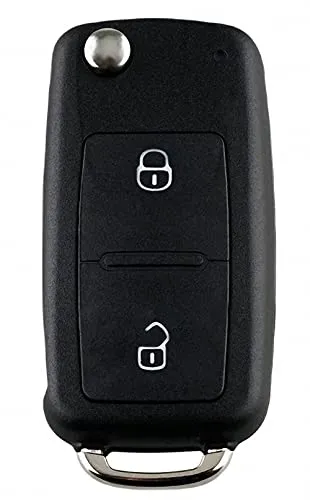 Liamgate Ersatz Schlüssel passend für VW Schlüssel Gehäuse mit 2 Tasten passend für Beetle Golf R32 Scirocco Sharan Tiguan Touran EOS Jetta Vento Caddy Transporter Cabriolet up! Variant