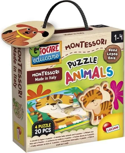 Lisciani Montessori Holz-Puzzle - Tiere