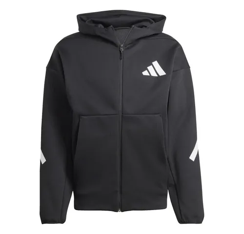 adidas Z.N.E. Zip-Hoodie - Hoodie aus dreilagigem Doppelstrickmaterial, hält warm und sorgt mit der Kapuze für ungestörte Konzentration – ideal für Sport und Entspannung.
