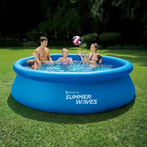 Summer Waves Quick Ø 3,05 m x 76 cm Aufstellpool - Quick-Up-Pool in Blau, ideal für den Sommer, schnell aufzubauen und perfekt für die ganze Familie.