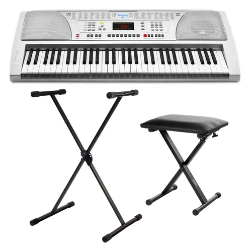 Digital 61-Tasten Keyboard E-Piano Klavier 100 Sounds Stativ Ständer Hocker Set