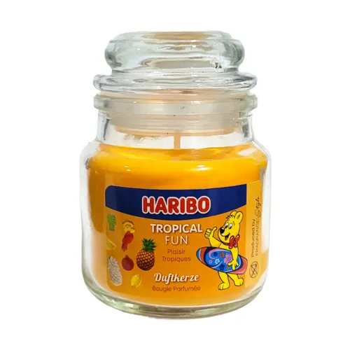 Haribo All Year Duftkerze Tropical Fun 85g in orange von HARIBO