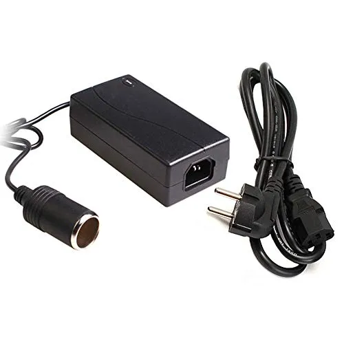 Q58C Spannungswandler 230V auf 12V 10A 120W – Netzadapter mit EU-Stecker für Auto-Zigarettenanzünder, AC-DC Netzteil für Kühlbox, Navi, Luftpumpe, Dashcam, LED und weitere 12V Geräte