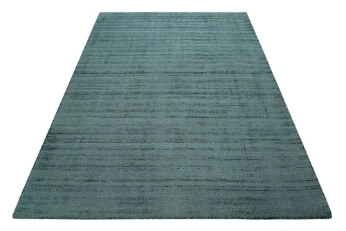 Esprit Teppich Gil, handgewebt, Melangeeffekt in Blau - Teppich 160 cm x 230 cm, seidig glänzend und strapazierfähig, ideal für jeden Wohnraum und pflegeleicht durch synthetische Fasern.